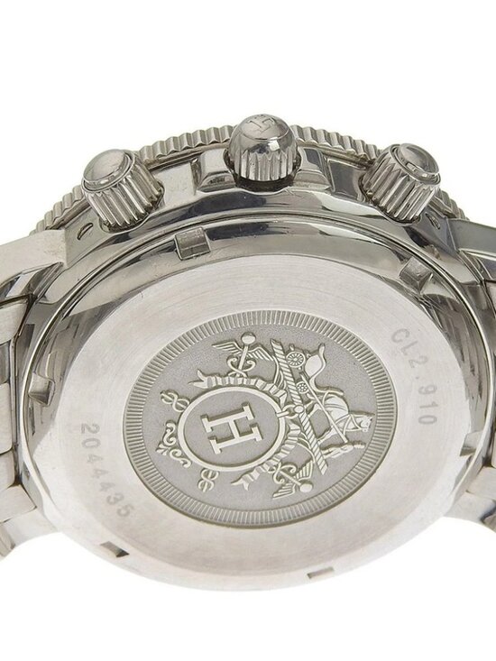 HERMES Clipper Watches CL2.910 blackDial Stainless Steel Quartz Chronograp... main image 7